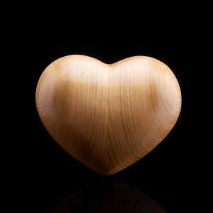 Heart Urn - Stained Cherry Wood - 1000.30K