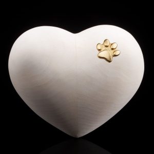 Heart Urn with Dog Paw 1490.15L