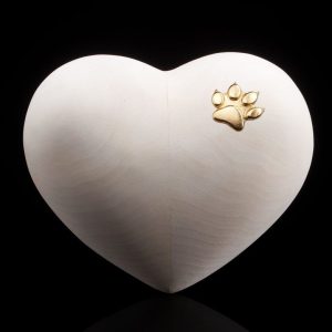 Heart Urn with Cat Paw 1491.15L