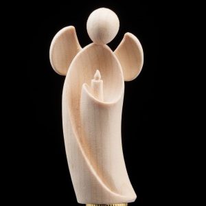 Modern Angel with Candle Pine U118009Z-30