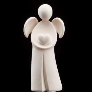 Modern Angel with Heart Maple U118023-30