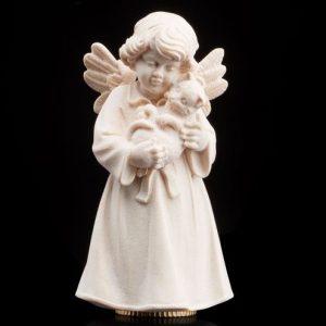 Angel holding cat - natural U122026-30