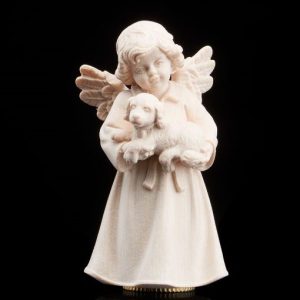 Angel Holding Dog - Natural - U122027-30